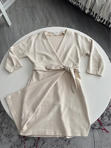 Krem elbise - Görsel 2