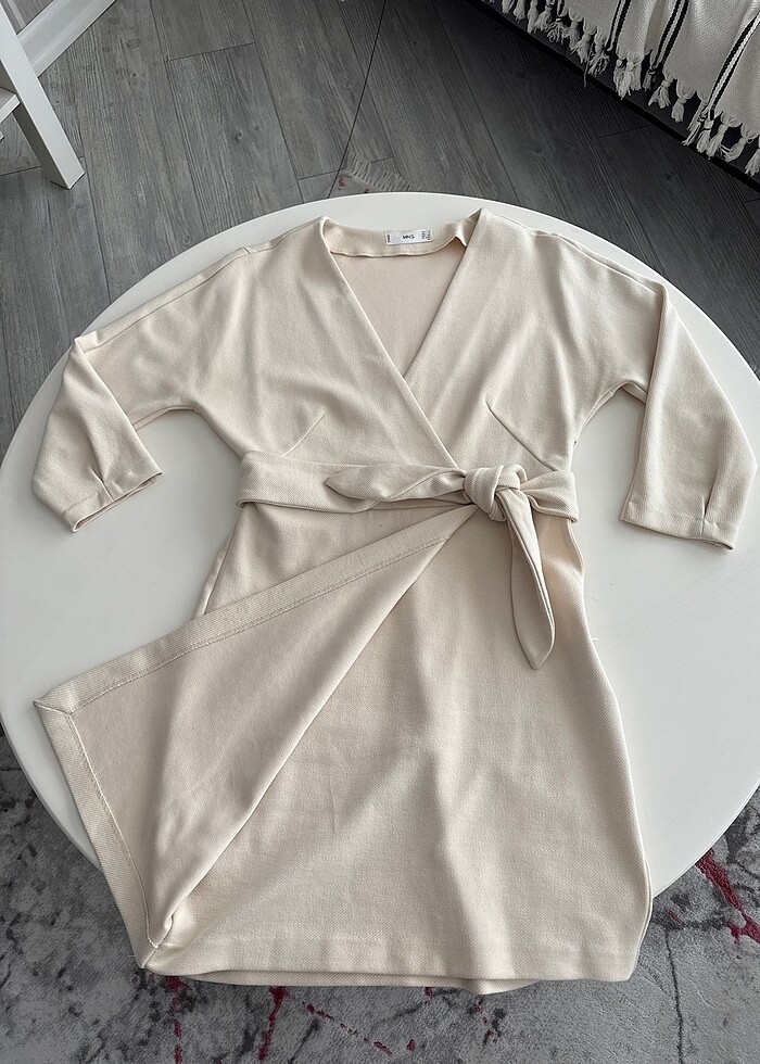 Krem elbise - Görsel 2