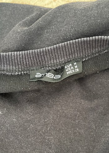 m Beden siyah Renk ambar Siyah Baskılı Oversize Sweatshirt