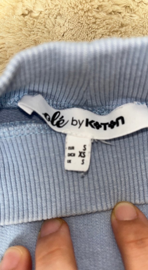 Mavi, Uzun Kollu, Salaş Kesim Kadın Sweatshirt - Görsel 3