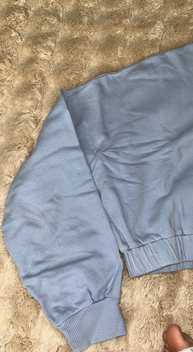 Mavi, Uzun Kollu, Salaş Kesim Kadın Sweatshirt - Görsel 2