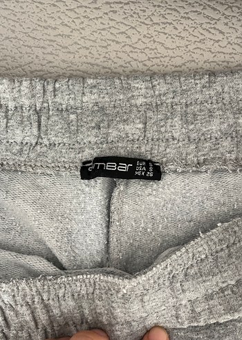 AMBAR Gri Rahat Kesim Kadın Eşofman Altı - Görsel 4