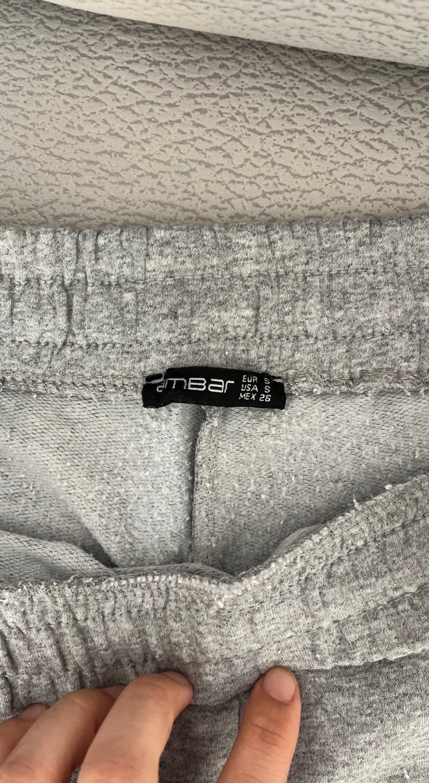 AMBAR Gri Rahat Kesim Kadın Eşofman Altı - Görsel 4