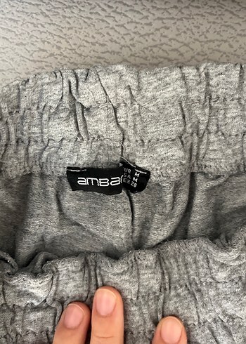 AMBAR Gri Rahat Kesim Kadın Eşofman Altı - Görsel 3