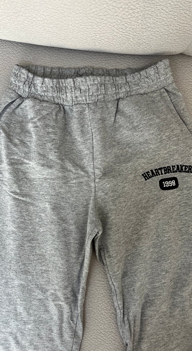 AMBAR Gri Rahat Kesim Kadın Eşofman Altı - Görsel 2