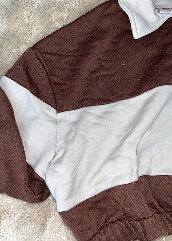 ambar Düğmeli Kahverengi Midi crop - Görsel 2