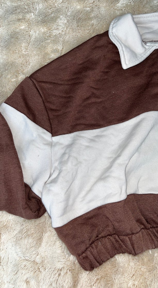 ambar Düğmeli Kahverengi Midi crop - Görsel 2