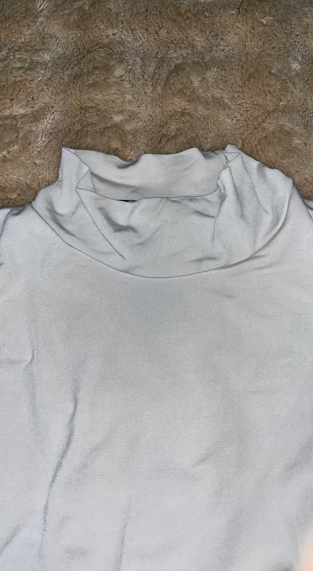 AMBAR Beyaz Uzun Kollu crop - Görsel 5