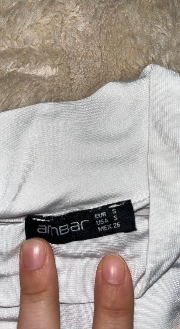 AMBAR Beyaz Uzun Kollu crop - Görsel 4