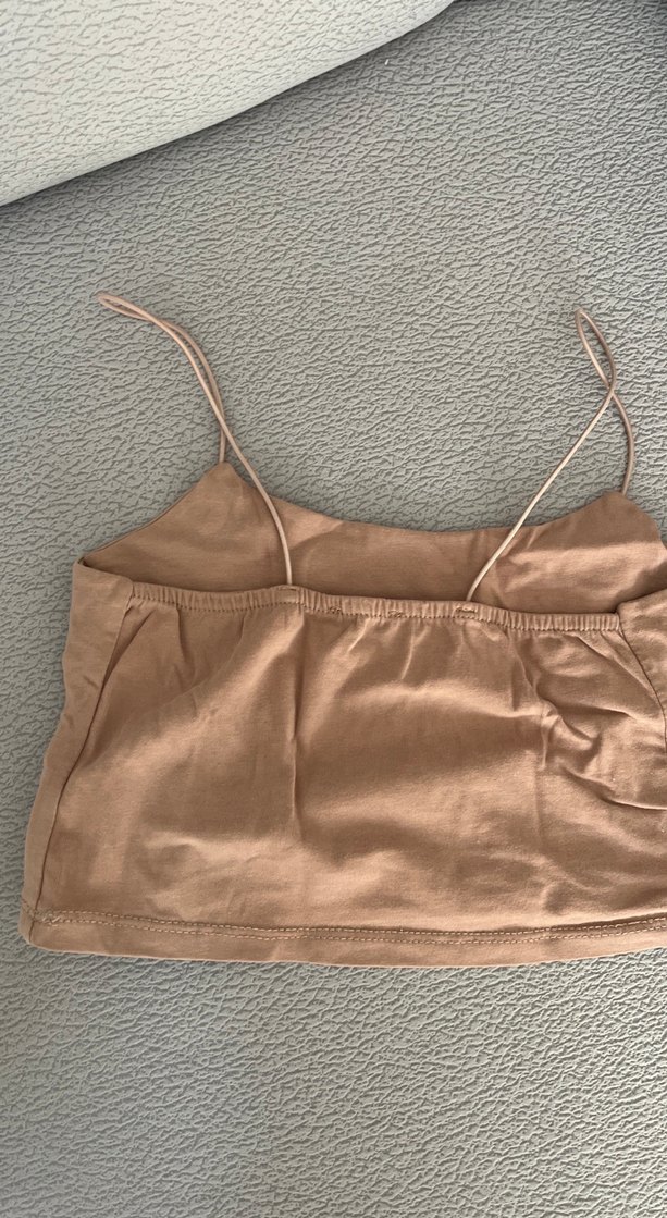 AMBAR 
Bej Minimalist Midi Bralet - Görsel 2