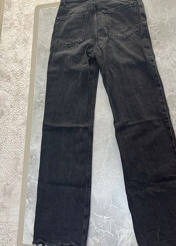 yüksek bel straight fit siyah jean - Görsel 10