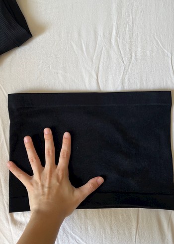 Siyah Düz straplez büstiyer - Görsel 2