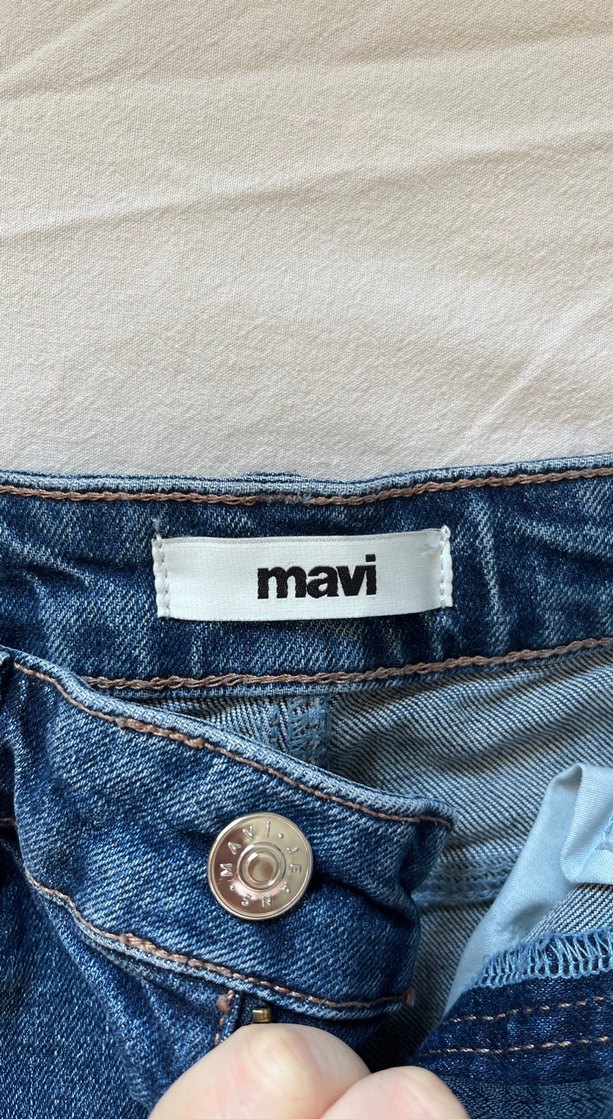 Kadın Mavi Midi Kot Şort - Görsel 2