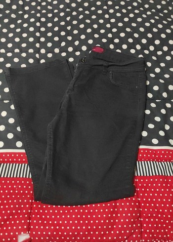 Diğer Siyah Polka Noktalı Kadın Kumaş Pantolon