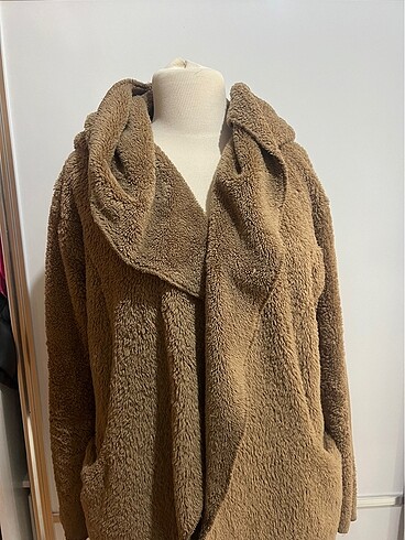 Peluş hırka kruvaze kapama