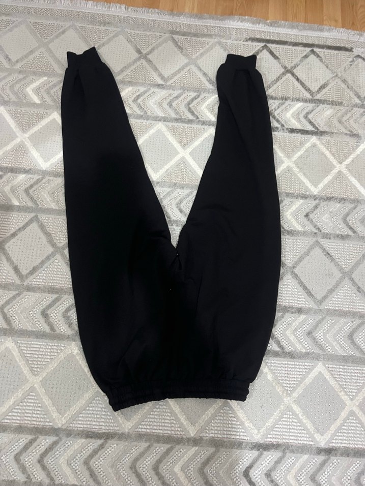 Erkek Siyah Rahat Kesim Eşofman Altı - Görsel 2