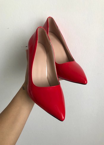 Diğer Kırmızı Rugan Stiletto Kadın Ofis Ayakkabısı(yurt dışı)