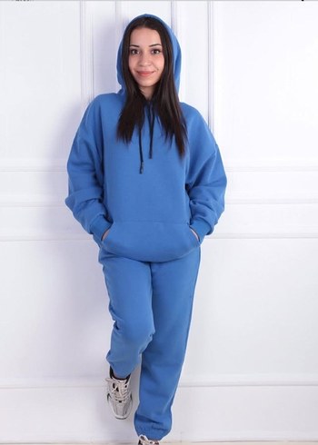Diğer Mavi Kadın Oversize Eşofman Takımı