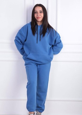 Mavi Kadın Oversize Eşofman Takımı