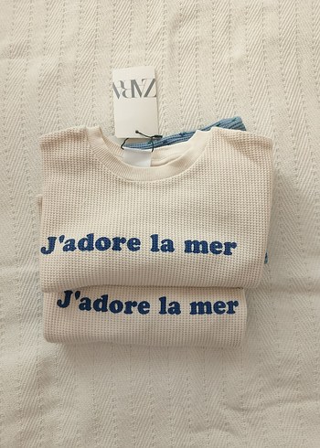 Zara Mavi Örgü Kısa Kollu Bebek Kız Takımı 2,3 years