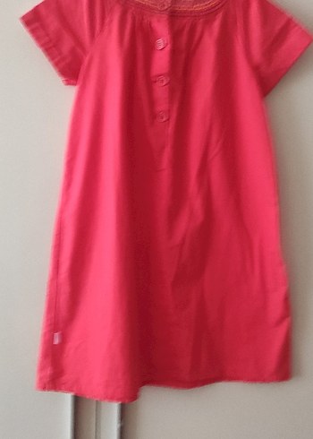 LC Waikiki Kelebek Nakışlı Pembe Kız Elbisesi