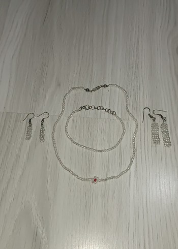 Diğer İnci Boncuklu Bohem Kadın Kolye Seti