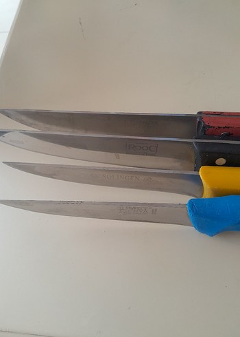 Renkli saplı 4 adet kasap bıçak. Tanesi 200TL - Görsel 6