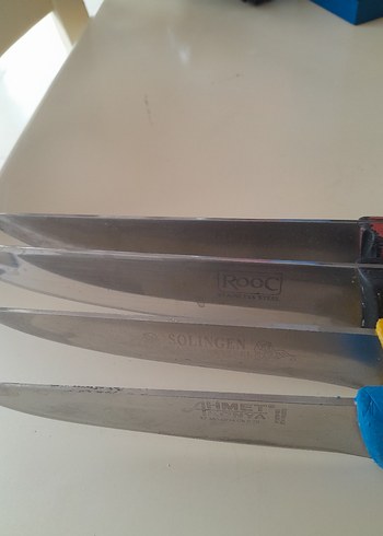 Renkli saplı 4 adet kasap bıçak. Tanesi 200TL - Görsel 7