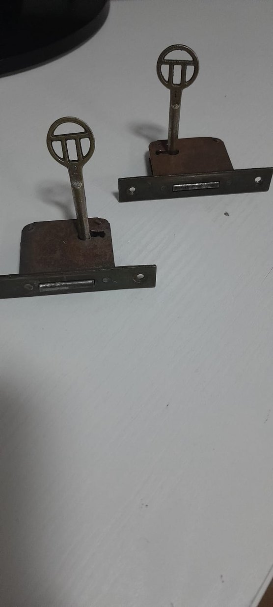 ANTİKA ANAHTARLI KİLİT 2 ADET - Görsel 2