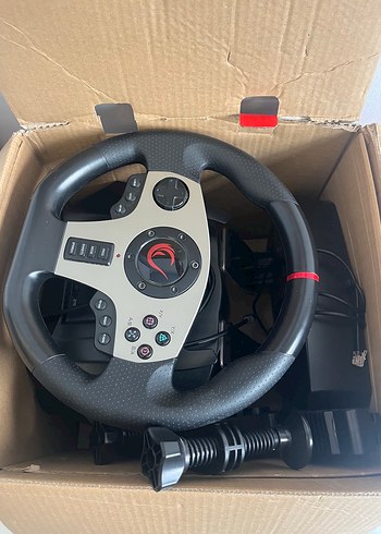 Rampage V900-S Kırmızı Oyun Direksiyonu Seti - Görsel 4