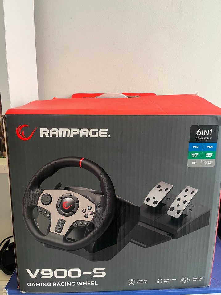 Rampage V900-S Kırmızı Oyun Direksiyonu Seti - Görsel 5