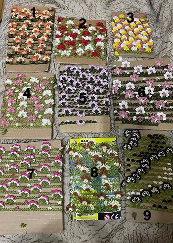 Bohem Çiçek Desenli El Yapımı yazma kenarı