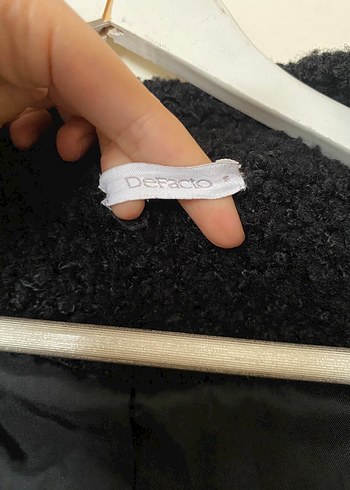 Siyah Uzun Peluş Kadın Kaban - Görsel 3