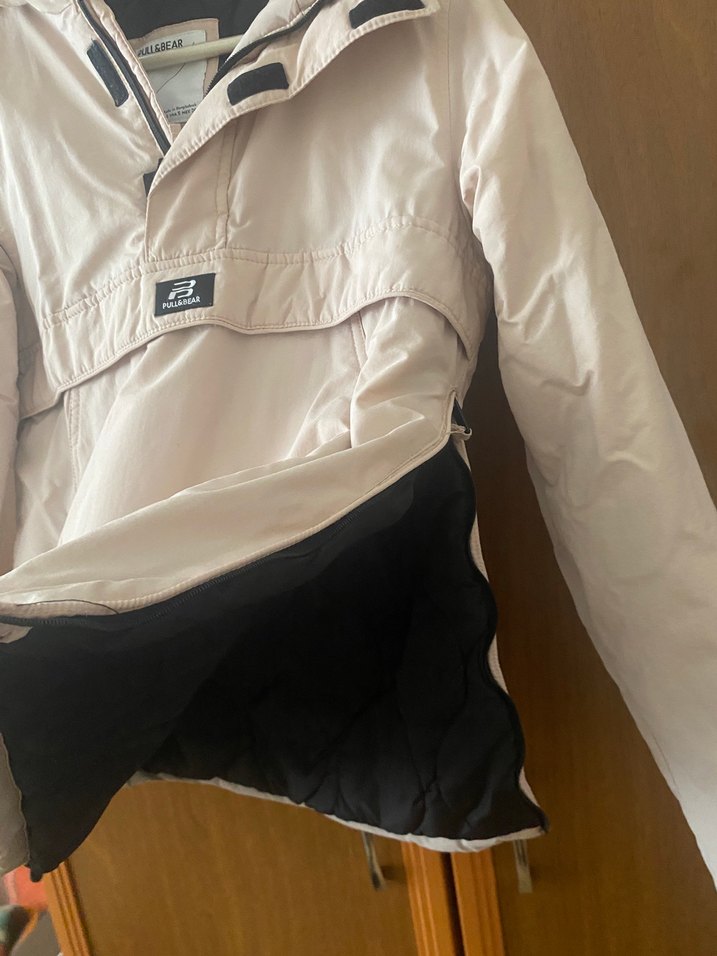 Pudra pembesi Kapüşonlu Fermuarlı Kadın Ceket - Görsel 4