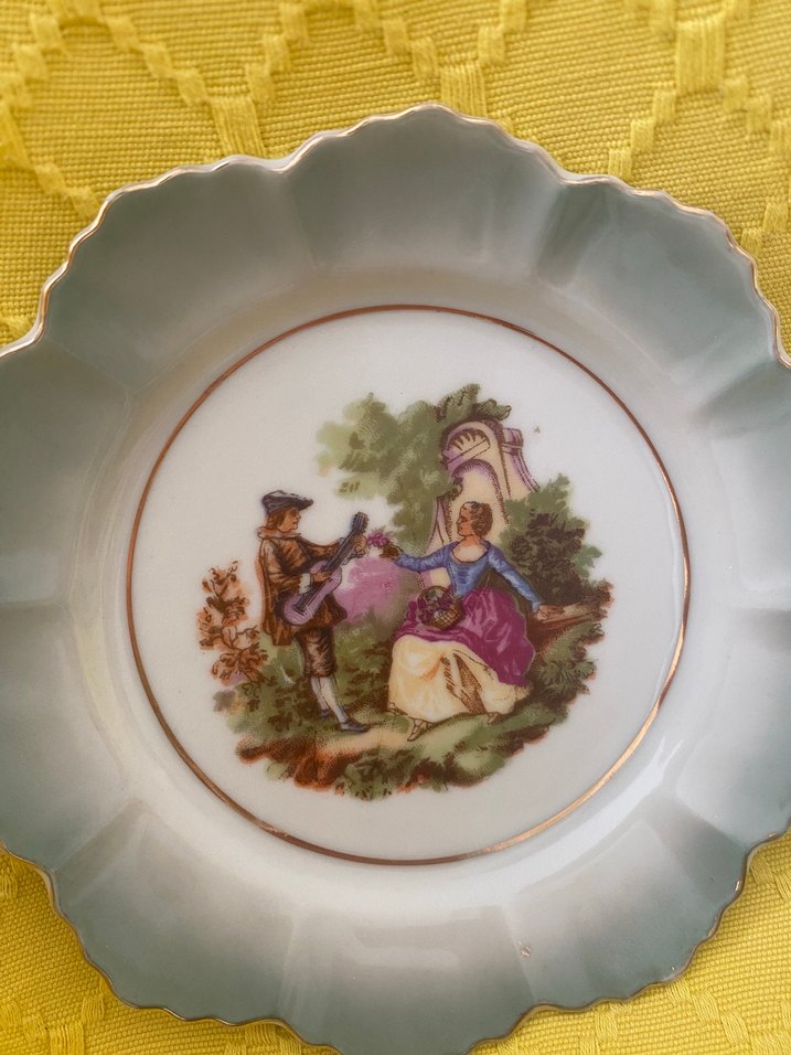 Pastel Yeşil Desenli Porselen Tabak Seti - Görsel 2