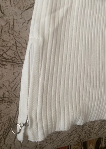Beyaz Midi Örgü Kadın ikili takım - Görsel 5