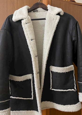 Kürk Detaylı Kahverengi Deri Kadın Ceket - Görsel 2