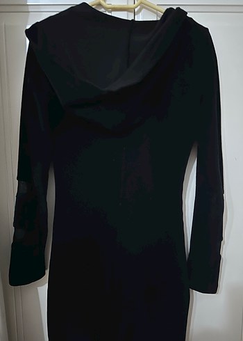 Siyah Fermuarlı Kadın Elbise - Görsel 4
