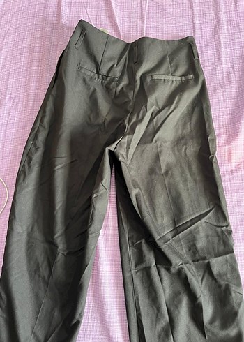 Kadın siyah Pilili Regular Fit Kumaş Pantolon - Görsel 4