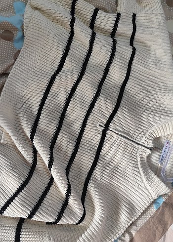 Çizgili Uzun Kollu Kadın Triko - Görsel 3