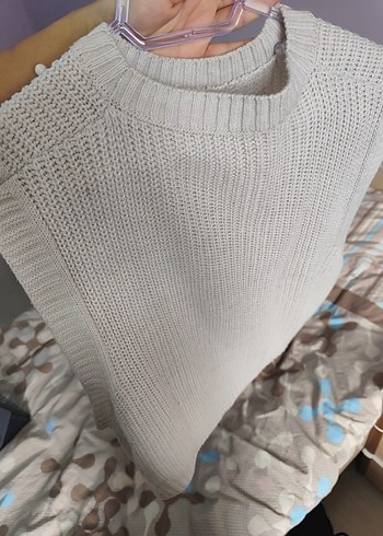 Gri Örgü Kadın Süveter - Görsel 3