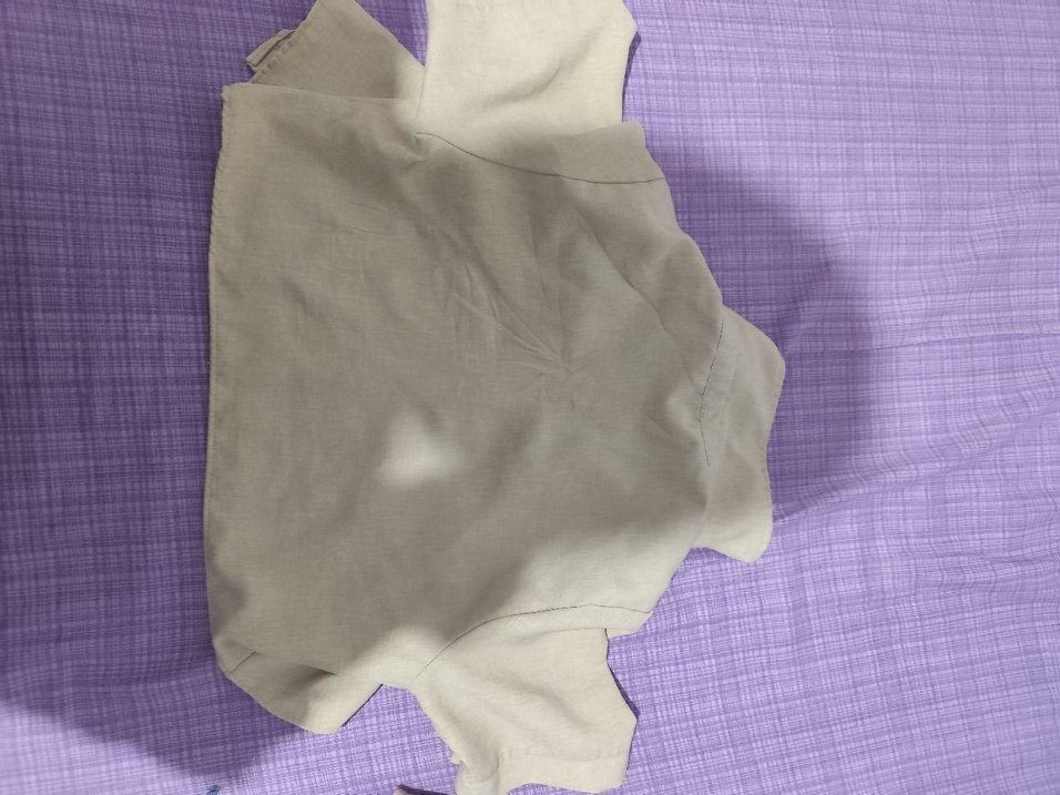 Bej Düğmeli Keten Kadın Gömlek - Görsel 2