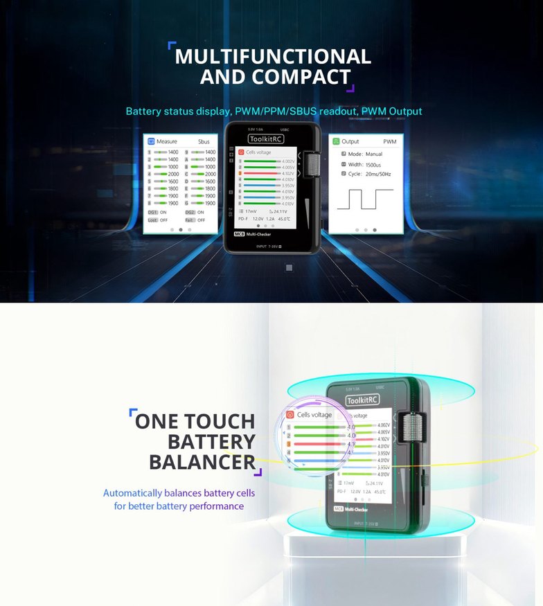 MC8 Çok Fonksiyonlu Pil Test ve dengeleme cihazı - Görsel 2