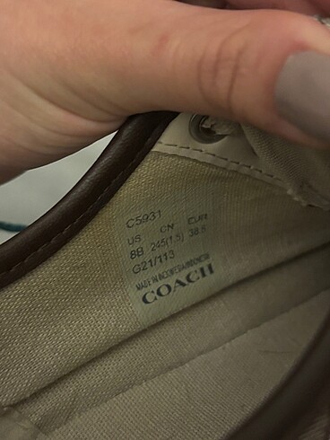 38,5 Beden Coach kadin 38,5