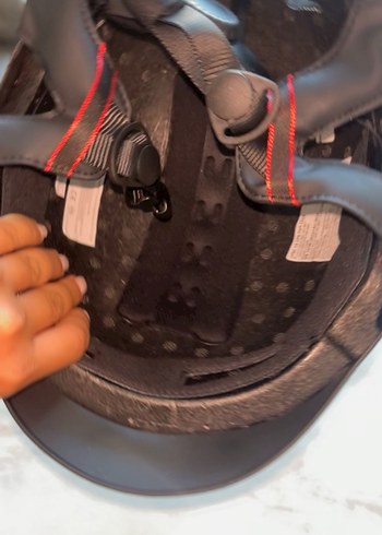 Siyah binicilik Kaskı Velcro - Görsel 6