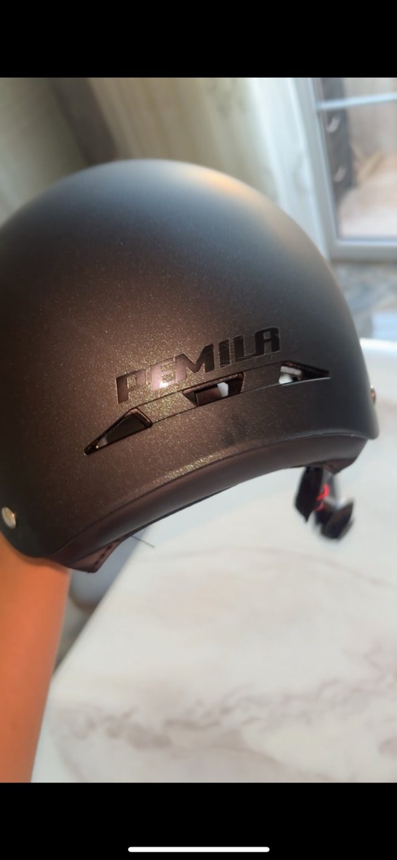 Siyah binicilik Kaskı Velcro - Görsel 5