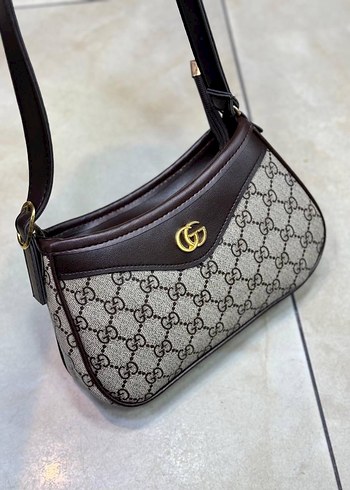 Gucci Desenli Kahverengi Deri Kadın Çanta