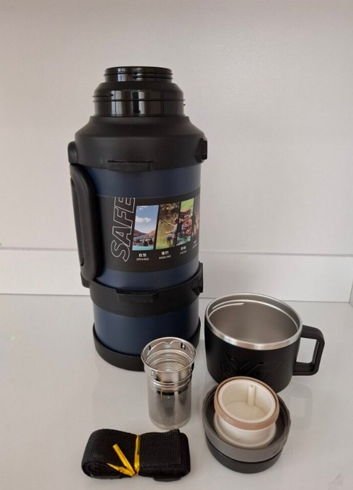 316 Paslanmaz Çelik Safe 3.2LT Termos 48 saat soğuk,sıcak koruma - Görsel 5