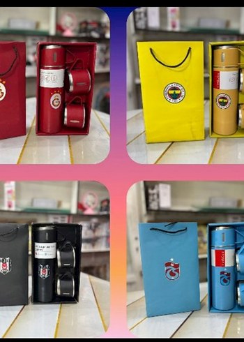 3 Bardaklı Taraftar termos paslanmaz çelik - Görsel 2