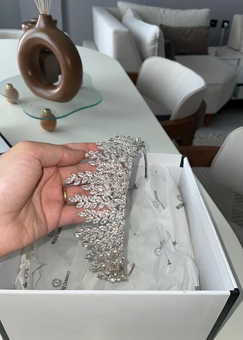 Medihacambaz Lavin Zirkon Taşlı Gelin Tacı - Görsel 5